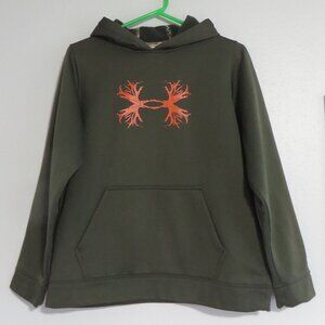 Under armour youth boy/girls pullover jacket size XL army green #1249749